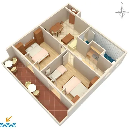 And By The Sea Palit, Rab - 5044 Guest house Palit